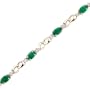 14K Yellow Gold 0.02 ct. Diamond and 3 ct. Emerald Bracelet