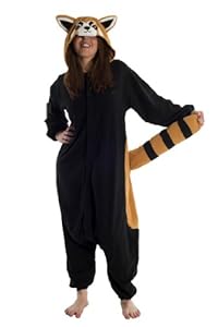 Kigs Adult Red Panda / Raccoon Costume - Kigurumi Onesie Pyjamas; One Size