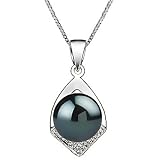 Julia Black 7-8mm AAA Japanese Akoya 14 Karat Gold Pearl Pendant