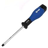 uxcell スロット付き スクリュードライバ 6.5mm チップ幅 100mm バー ノンスリップ ハンドル フラットヘッド