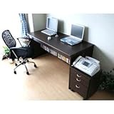 送料無料!収納力抜群!デスク下書棚付140パソコンデスク2点セットD140DBR 50%OFF 半額 業務用