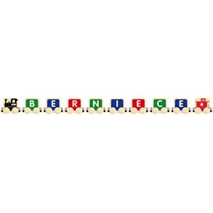 TimberToot 8 letter name with Engine and Caboose by Maple Landmark
