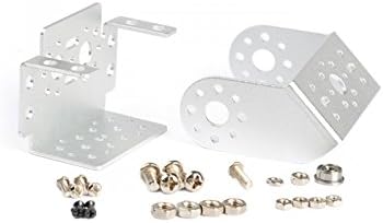 ALSRobotBase Pan and Tilt with Offset "U" Servo Bracket Kit-Silver
