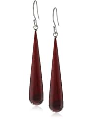 Sterling Silver Inlay Long Teardrop Earrings