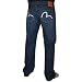EVISU Jeans Genes Seagull Loose Mens Premium Urban Logo Medium Wash Denim Pants Jeans 35 Inseam