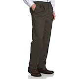 Dockers Men's Pleated Comfort Khaki, Olive, 36x32