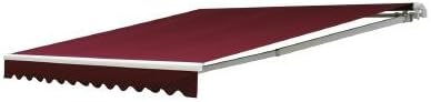 NuImage Awnings 20 ft. 7000 Series Motorized Retractable Awning (122 in. Projection) in Red