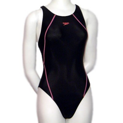 SPEEDO Schwimmanzug Propellor Splice Powerback, black / rosa shocking