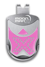 Moonmarx Golf Ball Marker and Putt Aligner with Magnetic Clip (Pink). Patented ball marker. Conforms to USGA standards. 30 Day!