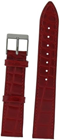 Genuine Leather Watch Strap 18mm In Red Color Patent Finish Fits Almost All Brands Michael Kors, Fossil,Timex,