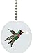 Hummingbird Solid Ceramic Fan Pull