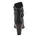 NATURE BREEZE FE17 Women's Dual Buckle Strap Stacked Block Heel Ankle Bootie
