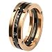 8MM High Polished Stainless Steel Ring With Two title=