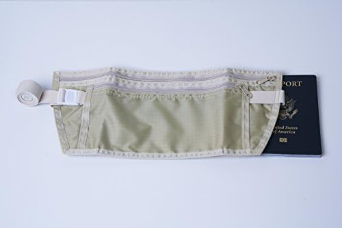 Lightweight Passport Ticket Travel Pouch Security Money Belt (Buy One Get One Free!)
