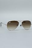 Ray Ban The 55mm Large Aviator Sunglasses in Faded Brown,Sunglasses for Unisex