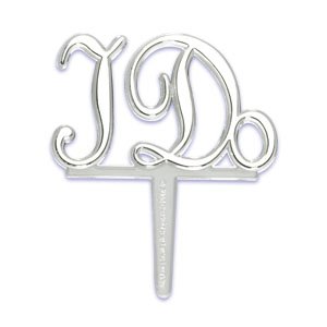 Oasis Supply I Do Pick Cupcake/Cake Decorating Picks, 2 1/4-Inch, Silver, Set of 12