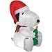 Snoopy with Tree Christmas Peanuts Inflatable Airblown Gemmy