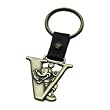 Mickey Mouse Letter V Brass Key Chain