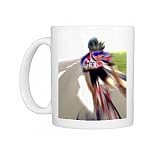 Cyclist at speed Photo Mugs
