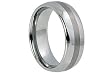Polished Tungsten Carbide Men's Ring with Satin Center [404]
