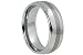 Polished Tungsten Carbide Men's Ring with Satin Center [404]