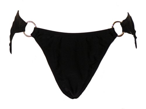 Be Creative Black Bikini w/Silver Rings L