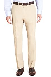Crease Resistant Active Waistband Flat Front Travel Trousers