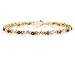 10k Yellow Gold Diamond and Garnet Bracelet