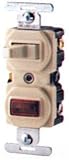 COOPER WIRING THREE WAY SWITCH & RED NEON PILOT LIGHT