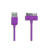Jazooli USB Charge & Sync Dock Connector Cable For Apple iPhone 4S - Purple Jazooli USB Charge & Sync Dock Connector Cable For Apple iPhone 4S - Purple