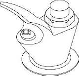 Garden Water Features & Outdoor Fountains item: Central Brass 0361 Bubbler Head & Flange 3/8 - 18 NPS Female Shank, Chrome