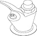 Central Brass 0361 Bubbler Head & Flange 3/8 - 18 NPS Female Shank, Chrome