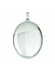Genuine .925 Sterling Silver Polished 34mm Oval Locket 8.4 Grams. 100% Satisfaction Guaranteed.