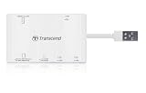 Produkt-Bild: Transcend Hi-Speed externes Kartenleseger&auml;t mit 3 USB Hubs wei&szlig;