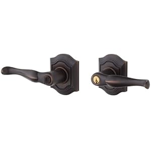 Baldwin 5237.112.RENT Bethpage Lever Keyed Entry Set, Venetian Bronze by 