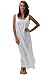 Del Rossa Women's Patricia Cotton Nightgown, Long Sleeveless Victorian Sleepwear