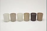 6 Vintage Beige Colours Tealight Holders B7105118