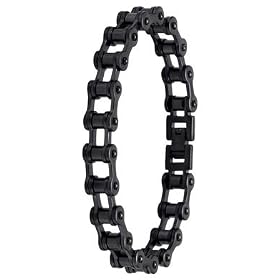 Black Ionic Plated Stainless Steel Cycle Bracelet