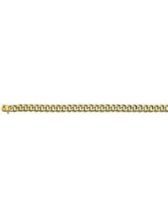 7mm 14k Fancy Hand Made Link Bracelet 8"