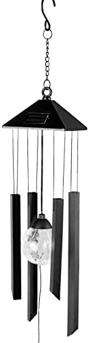 Solar Powered LED RGB Changing eisenLink Wind Chime Outdoor Garden Yard Decoratio