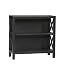 Anna Antique Black X Design Bookcase