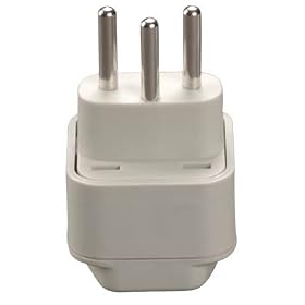 Grounded Adapter - American to Swiss - White