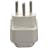 Grounded Adapter - American to Swiss - White