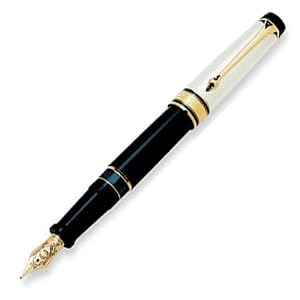 Click here to buy Aurora Solid Silver Cap Optima Fountain Pen by Aurora.