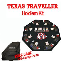 TEXAS TRAVELLER - Table Top & 300 Chip Travel Set