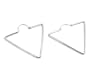 40mm Triangular Hoops - Sterling Silver Endless Hoop Earrings