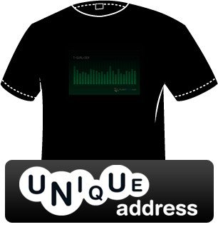 T-Qualizer TECHNO grün ( Equalizer LED Leucht T-Shirt ), Größe:XL