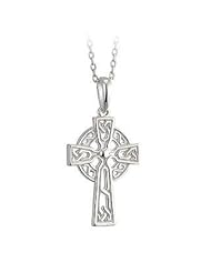 Irish Sterling Silver Filigree Celtic Cross With Chain