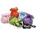 Asst. Organza & Satin Drawstring Cinch Gift Bags 8.5x7 Inch (12 Bags)