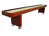 Playcraft Woodbridge 12' Cherry Shuffleboard with Black carpet